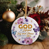 Personalized Floral Ceramic Ornament with Inspirational Scripture & Butterfly Design – Perfect Gift for Any Occasion - Image 5