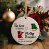 Personalized Mother Daughter State Ornament - Custom Plaid Design, Heartfelt Message, Perfect Gift for Holidays - Image 5