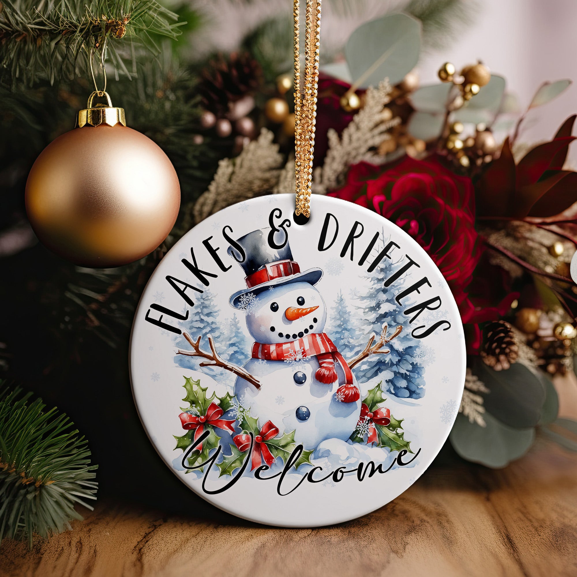 Personalized Snowman Ceramic Ornament – Handcrafted Holiday Decor, Custom Welcome Sign for Christmas Gifts & Winter Celebrations - Image 5