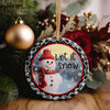 Personalized Snowman Ceramic Ornament with Festive Plaid Design - Perfect Holiday Gift for Family and Friends - Image 5