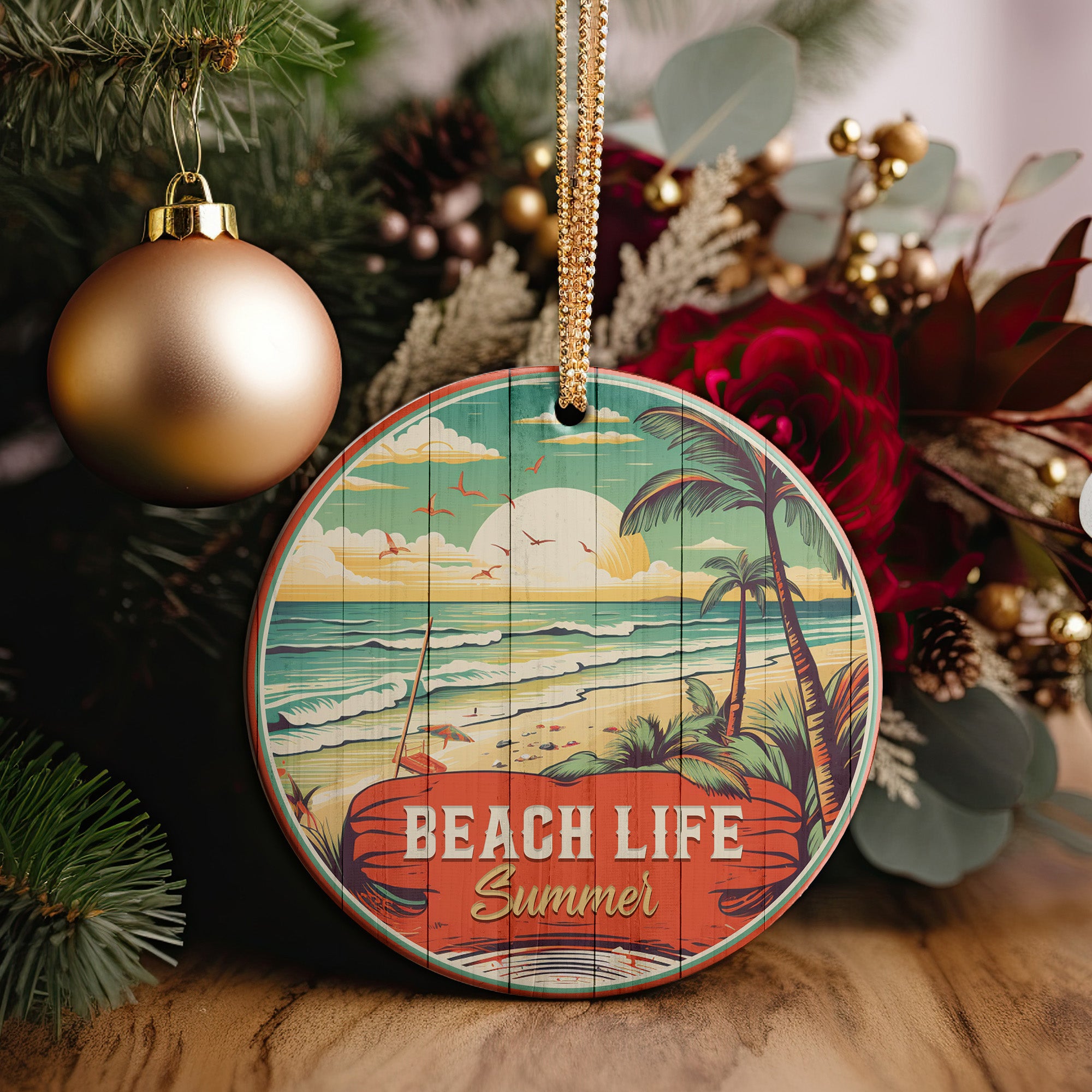 Personalized "Beach Life Summer" Handmade Ceramic Ornament - Vibrant Coastal Design for Unique Gift-Giving - Image 5