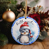 Personalized Winter Penguin Ceramic Ornament – Handcrafted Holiday Keepsake with Customizable Santa Hat and Snowflakes Design - Image 5