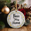 Personalized Daisy Wreath Ceramic Ornament - "Bless This Home" Rustic Charm for Every Room - Image 5