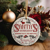 Personalized Santa's Workshop Ceramic Ornament – Handcrafted Holiday Charm from the North Pole - Image 5