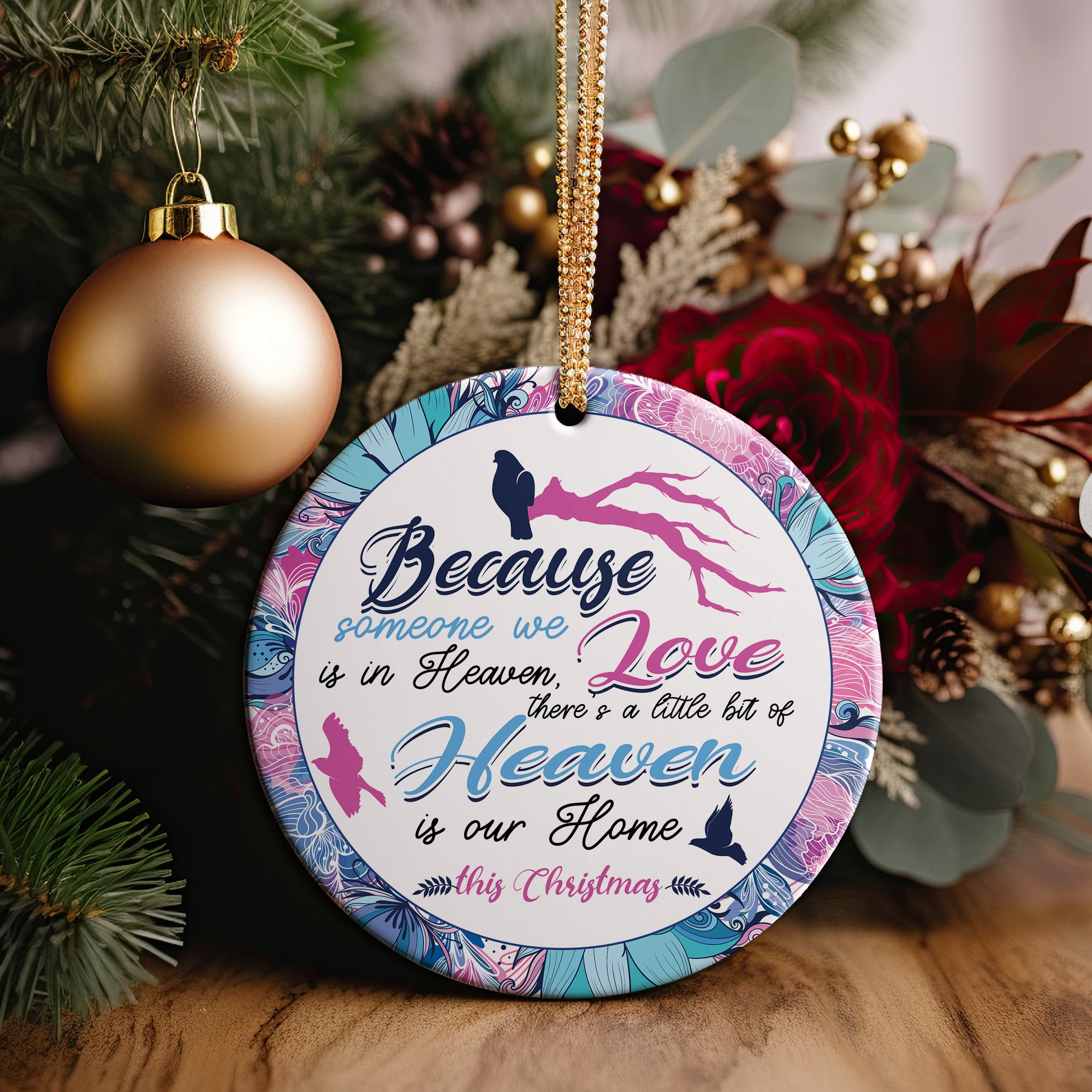 Personalized Memorial Ceramic Christmas Ornament – Customizable Remembrance Keepsake for Home Decoration - Image 5