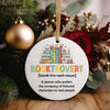 Personalized "Booktrovert" Ceramic Ornament - Vibrant Book Lover's Gift with Customization Options - Image 5