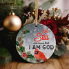 Personalized Ceramic Ornament with Holiday Cardinal - "Be Still and Know" - Perfect Christmas Decoration and Gift - Image 5