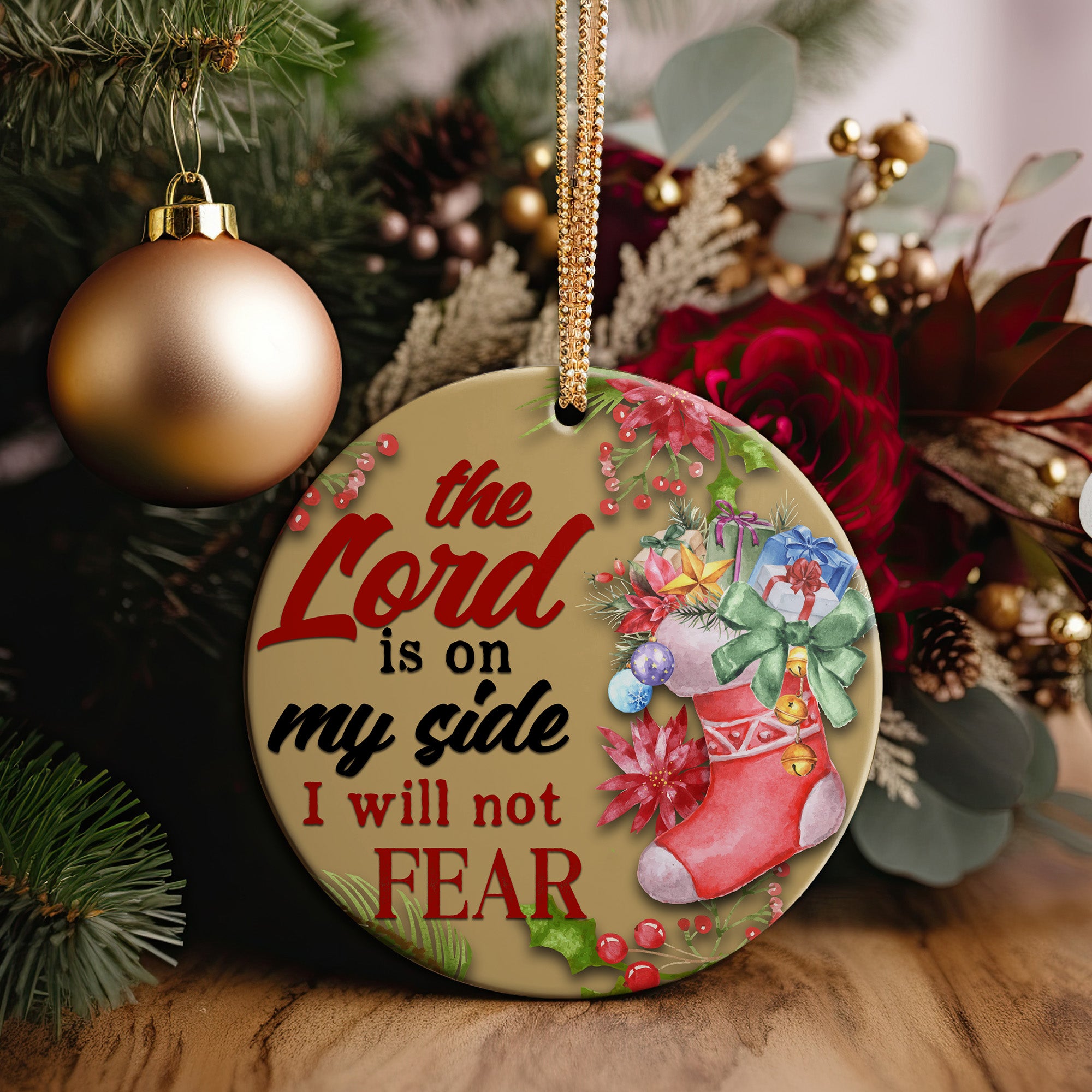 Personalized Christmas Ceramic Ornament with Inspirational Quote – Handmade Holiday Gift for Loved Ones - Image 5