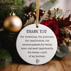 Personalized Thank You Ceramic Ornament – Heartfelt Appreciation Gift for Friends, Family, and Mentors - Image 5