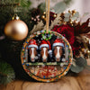 Personalized Merry Christmas Horse Ornament – Custom Handcrafted Ceramic Holiday Decoration with Santa Hats, Perfect Gift for Horse Lovers - Image 5