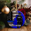 Personalized Police Officer Ceramic Ornament - Handmade Thin Blue Line Decor with Custom Text for Honor and Appreciation - Image 5