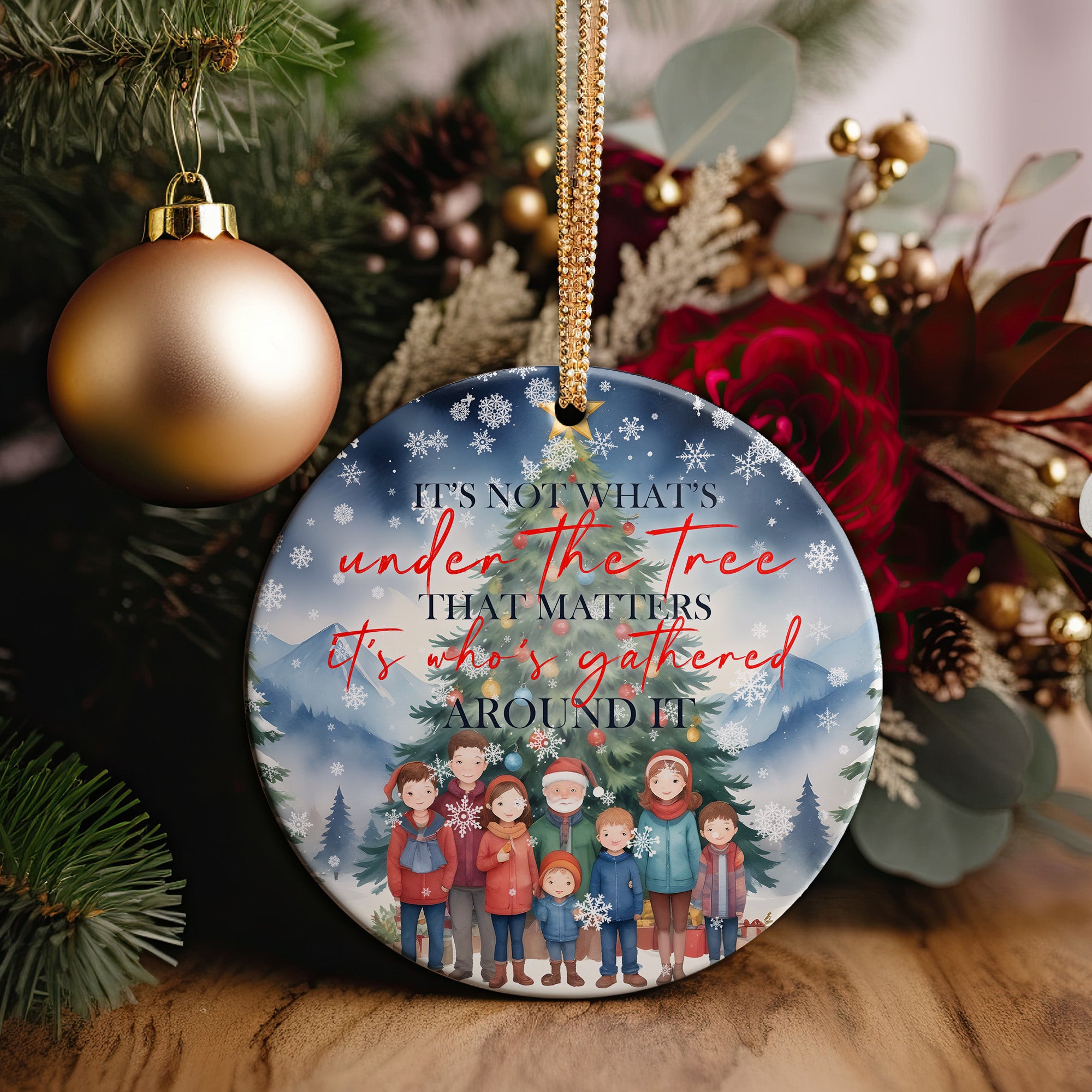 Heartfelt Family Christmas Ornament – Personalized Ceramic Keepsake with Customizable Design for Cherished Holiday Memories - Image 5
