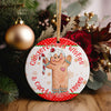 Personalized "Gingerbread Wishes & Candy Cane Kisses" Ceramic Ornament - Handmade Holiday Keepsake - Image 5