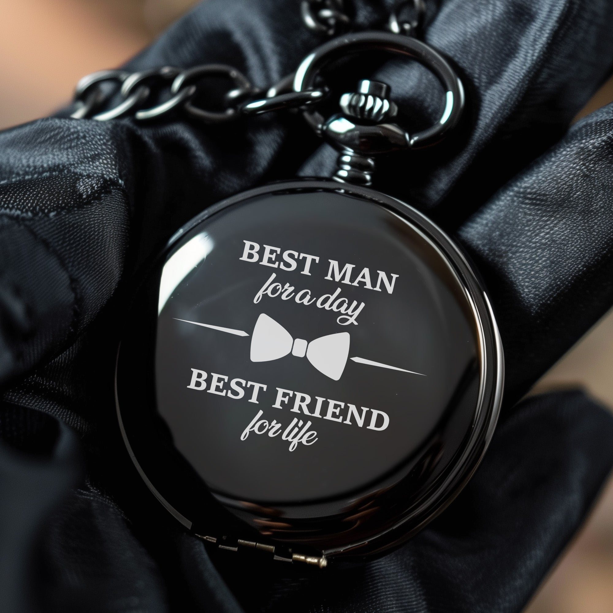 Personalized Engraved Best Man Pocket Watch – Timeless Gift for Lifelong Friendships - Image 5