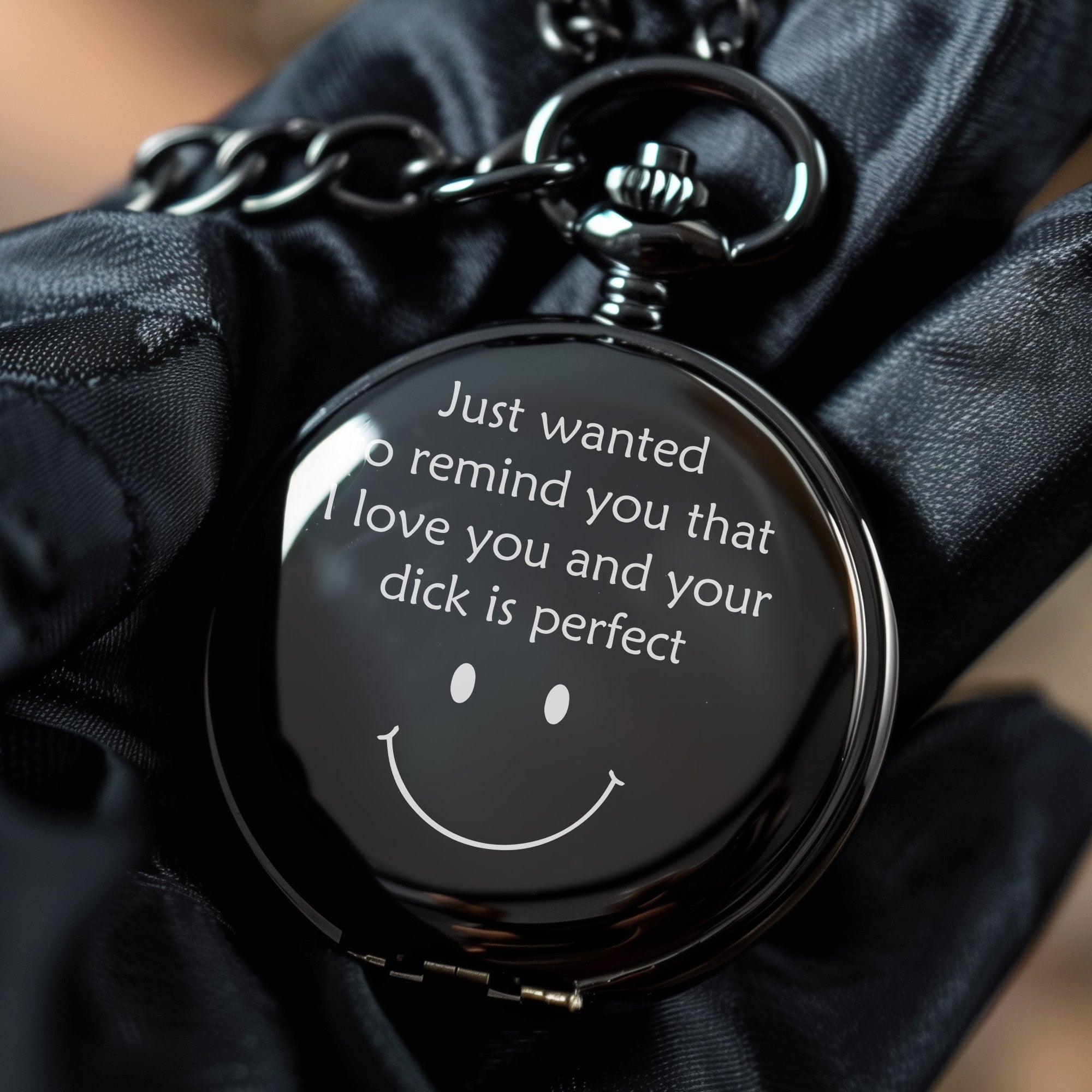 Elegant Personalized Pocket Watch with Heartfelt Message – Unique Gift for Him or Her - Image 5