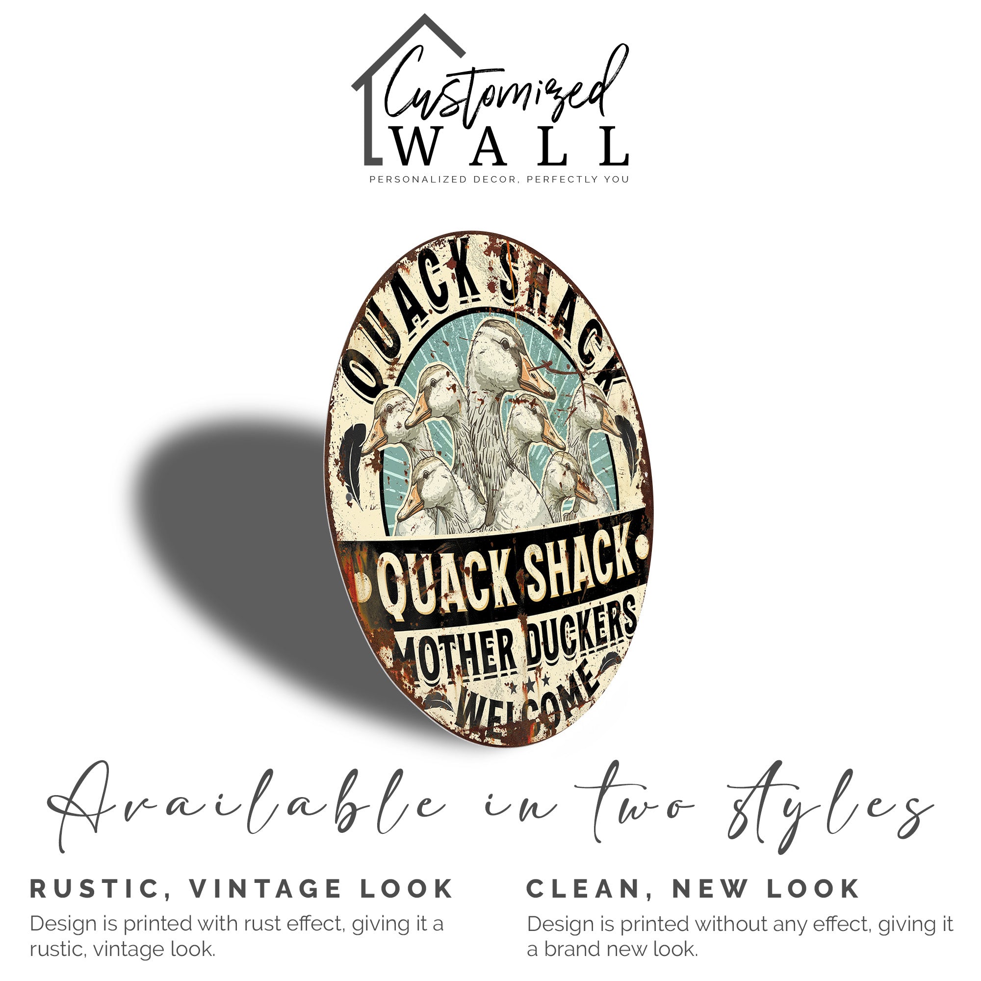 Personalized "Quack Shack" Metal Sign - Custom Duck-Themed Decor for Home, Garden, and Gift-Giving - Image 5