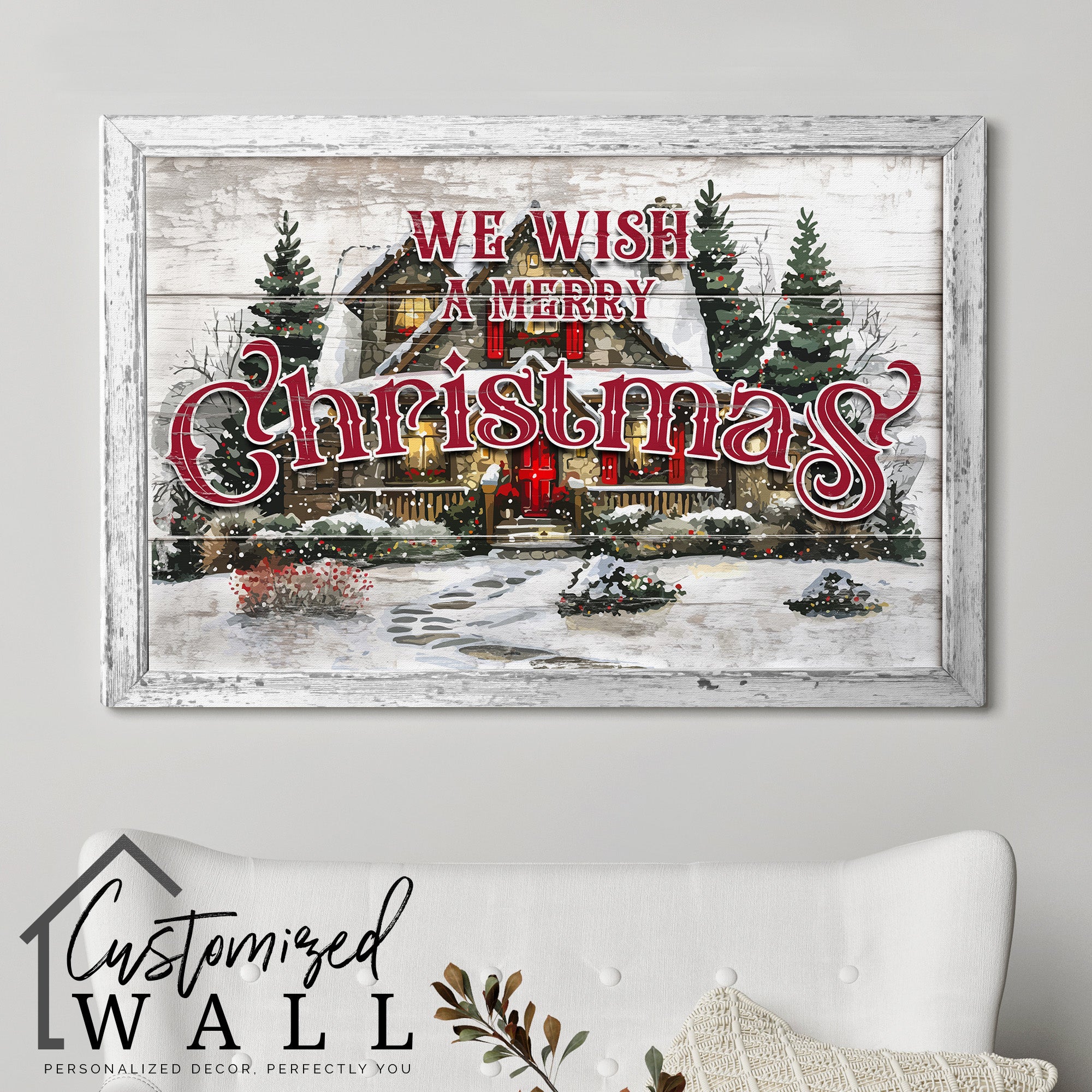 Personalized Merry Christmas Wrapped Canvas Wall Art - Custom Holiday Decor for Home and Gifting - Image 5