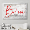 Personalized "Believe in the Magic of Christmas" Rustic Canvas Wall Art – Custom Holiday Decor for Seasonal Charm - Image 5