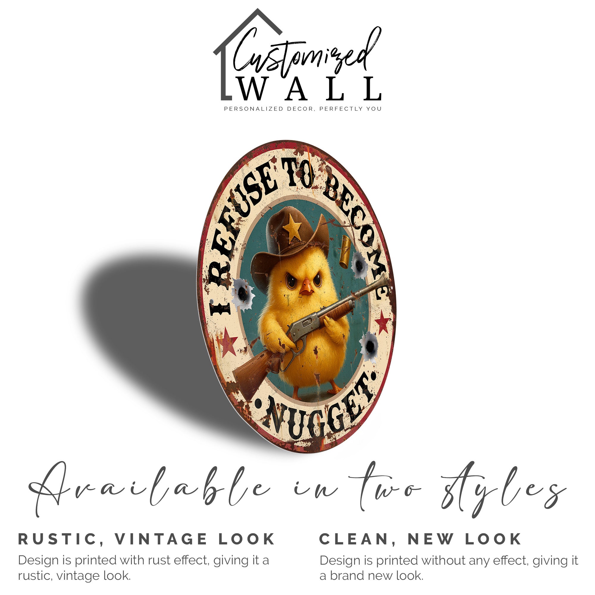 Personalized Cowboy Chick Metal Sign - Funny Farmhouse Decor for Kitchen or Living Room - Image 5