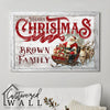 Personalized Christmas Canvas with Santa Sleigh - Custom Family Name Holiday Decor - Image 5