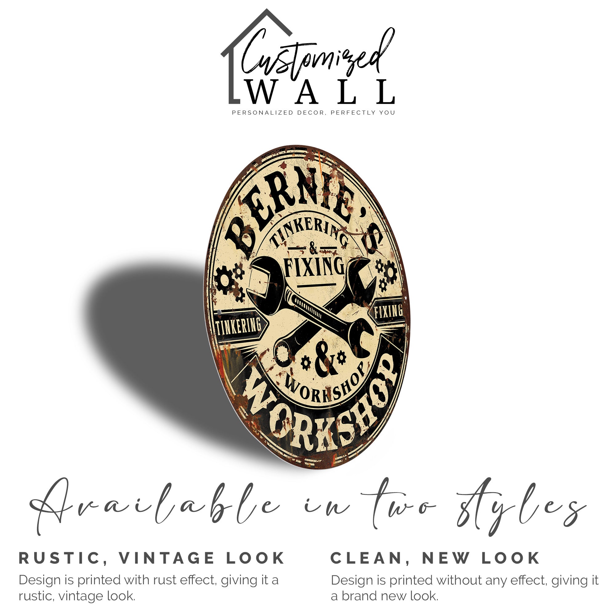 Personalized Metal Workshop Sign - Customizable Tinkering & Fixing Gift for Handyman's Garage or Home Decor - Image 5