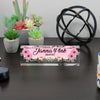 Personalized Floral Acrylic Desk Block Nameplate - Custom Gift for Dentists, Office Decor, and More - Image 6