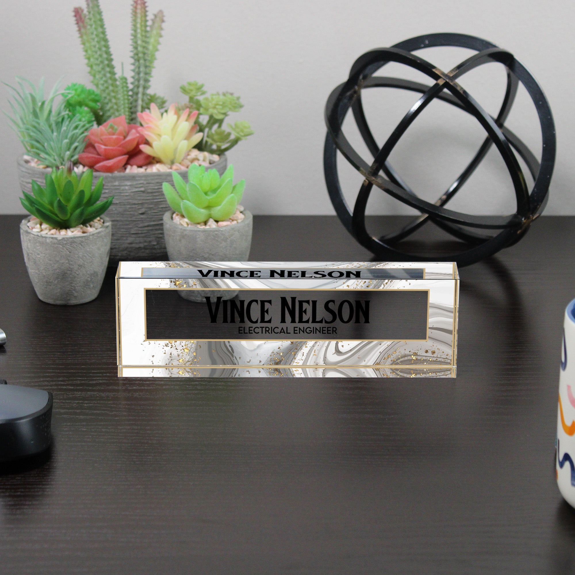 Personalized Acrylic Desk Name Block - Custom Office Décor for Professionals and Gift-Giving - Image 6