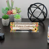 Personalized Floral Acrylic Desk Block - Custom Nameplate for Financial Planners, Handcrafted Gift for Professionals - Image 6