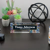 Personalized Floral Acrylic Desk Name Block - Customizable Office Decor for Stylish Professionals - Image 6