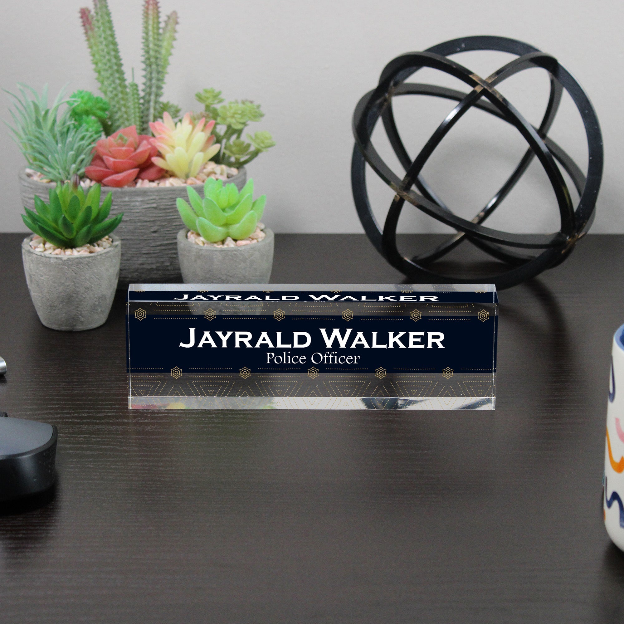 Personalized Acrylic Desk Name Block - Custom Office Decor, Perfect Gift for Professionals, Police Officer Themed - Image 6