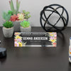 Personalized Floral Acrylic Desk Block with Custom Name & Title – Perfect Gift for Sales Professionals - Image 6