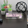 Personalized Floral Acrylic Desk Block - Custom Name Plate for Store Manager - Elegant Office Decor and Thoughtful Gift - Image 6