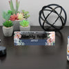 Personalized Floral Acrylic Desk Block with Name and Title - Custom Gift for Artists and Creatives - Image 6