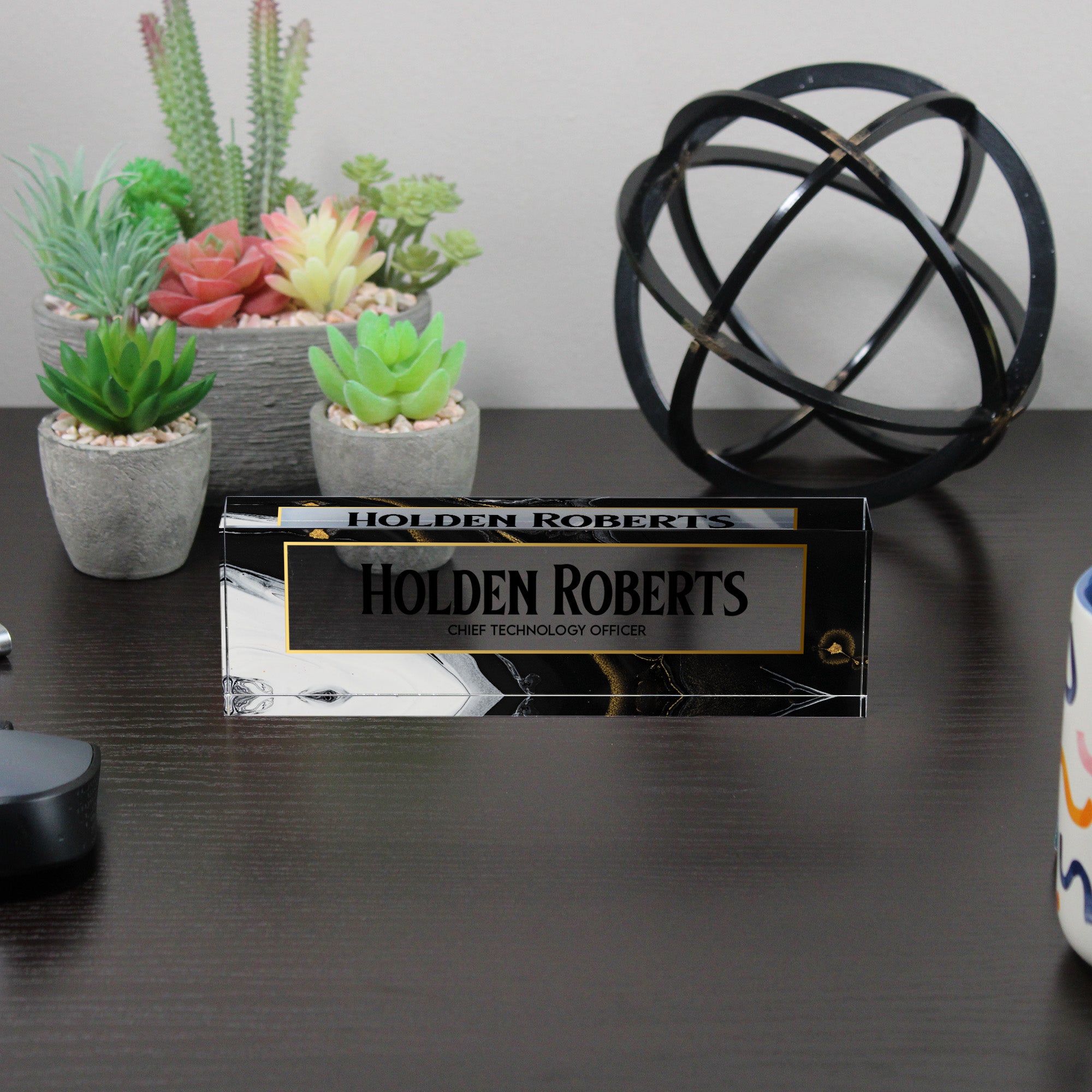 Personalized Acrylic Desk Name Block - Custom Office Decor for Executives & Professionals - Ideal Gift for Promotion & Recognition - Image 6