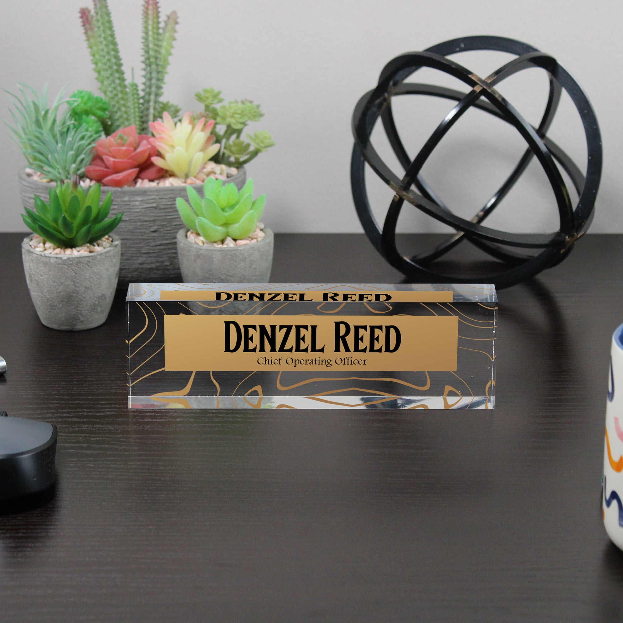 Personalized Acrylic Desk Name Block - Elegant Design for Executives & Professionals - Customizable Gift for Any Occasion - Image 6