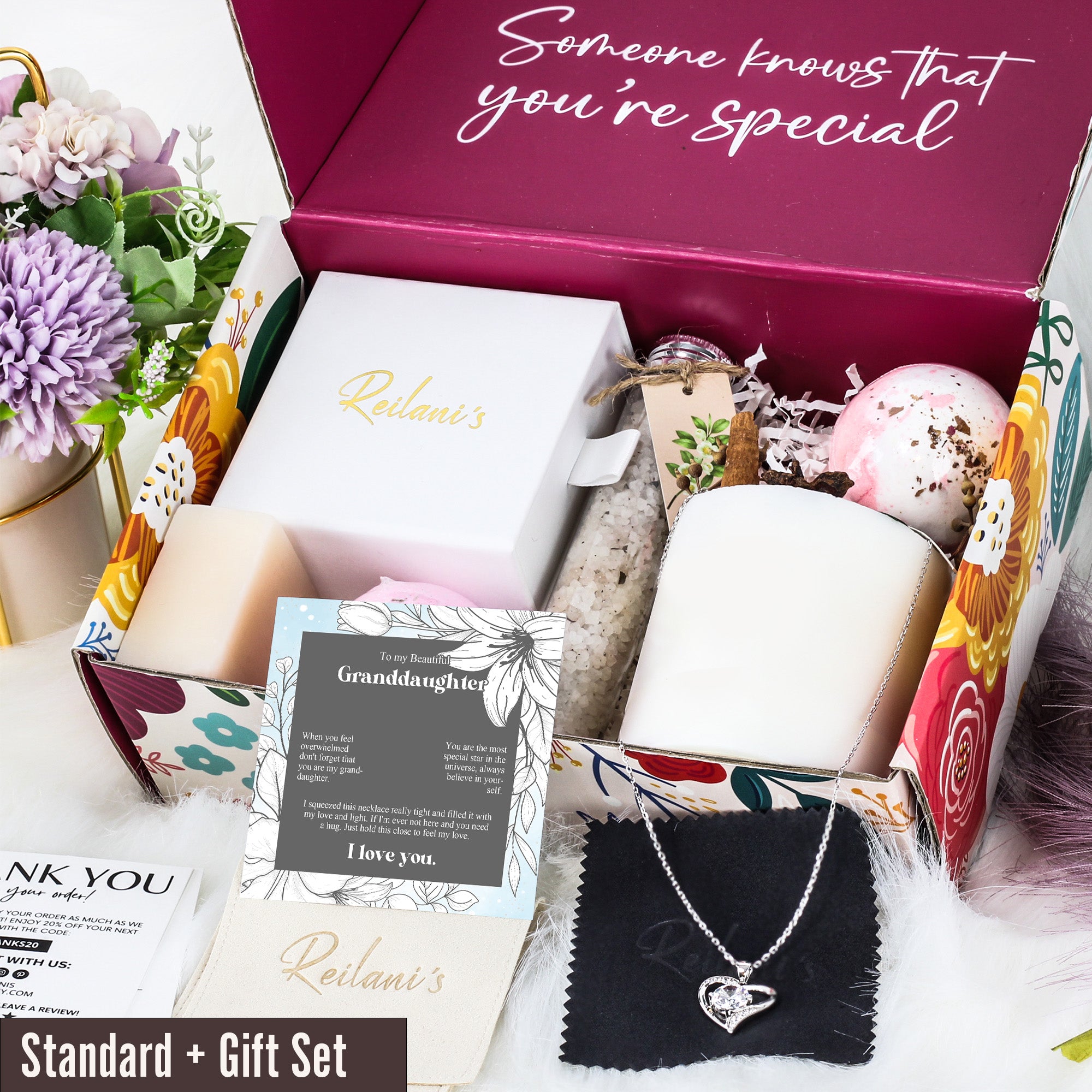 Personalized Granddaughter Necklace with Inspirational Message Card - Premium Silver Knot Pendant for Emotional Connection and Thoughtful Gift-Giving - Image 6