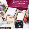 Personalized Unbiological Sister Necklace – Beautiful Floral Design with Custom Message Card and Elegant Knot Pendant - Image 6
