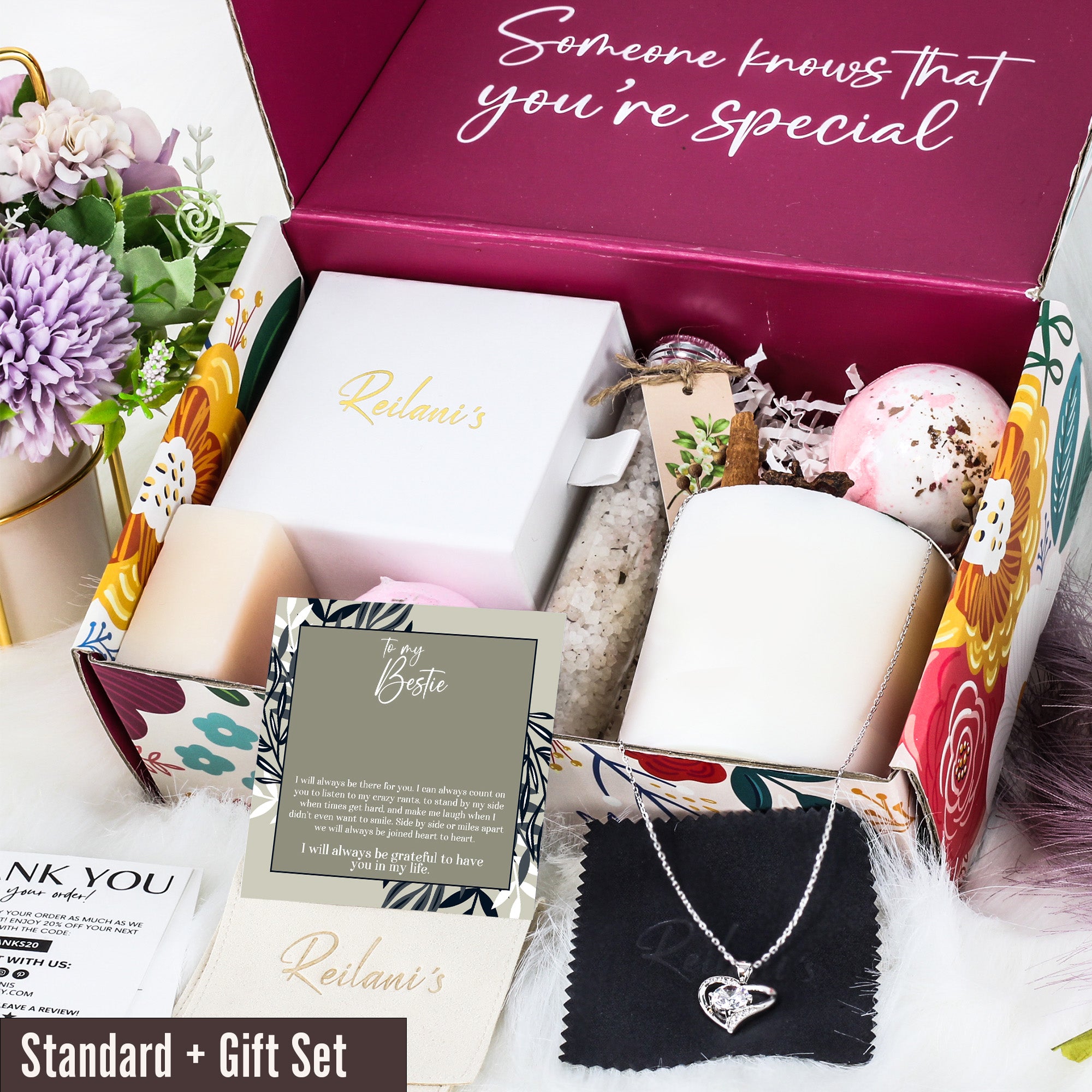 Personalized Best Friend Infinity Knot Necklace - Sterling Silver Gift for Bestie with Heartfelt Message Card - Image 6