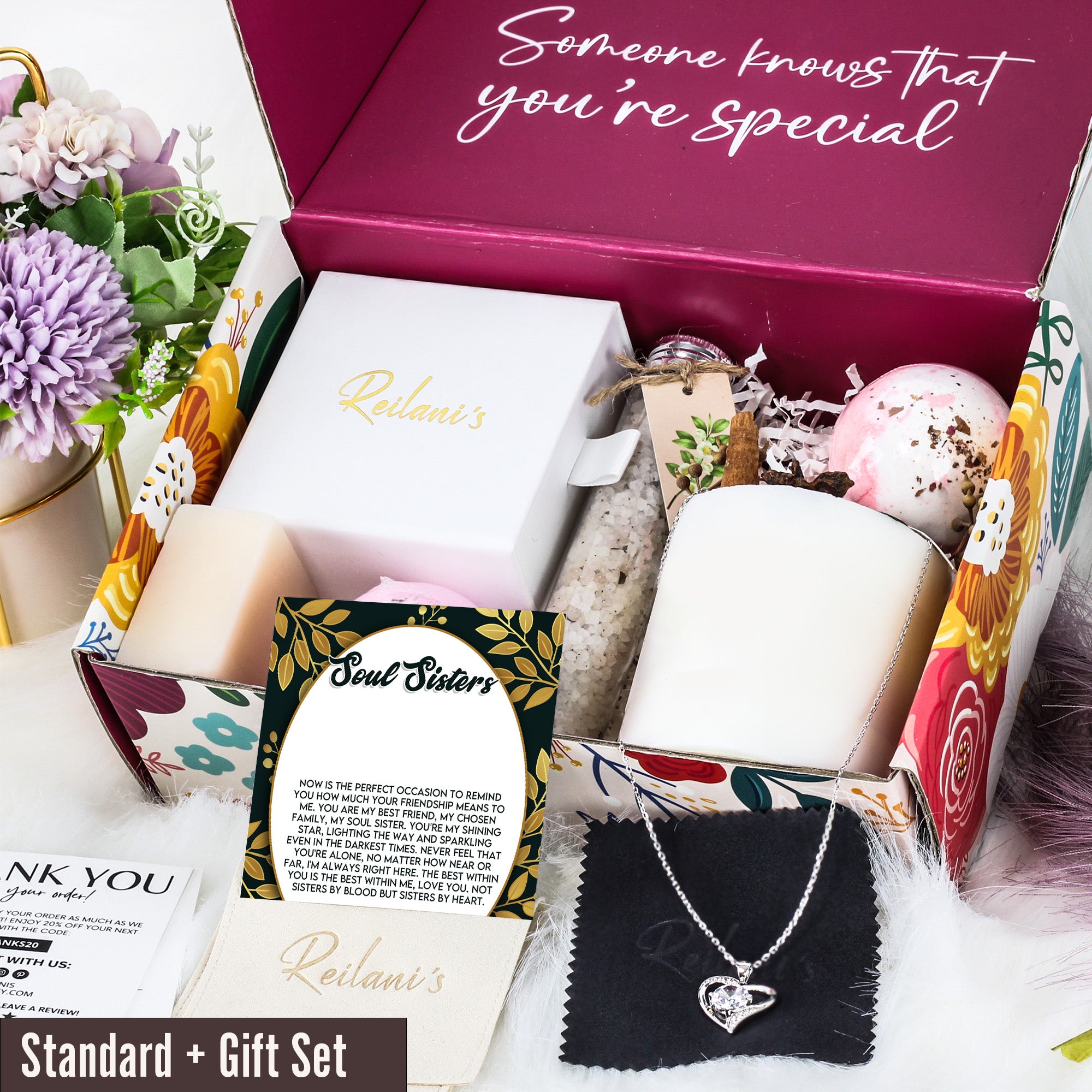 Soul Sisters Personalized Necklace with Heartfelt Message Card – Perfect Gift for Best Friends and Chosen Family - Image 6