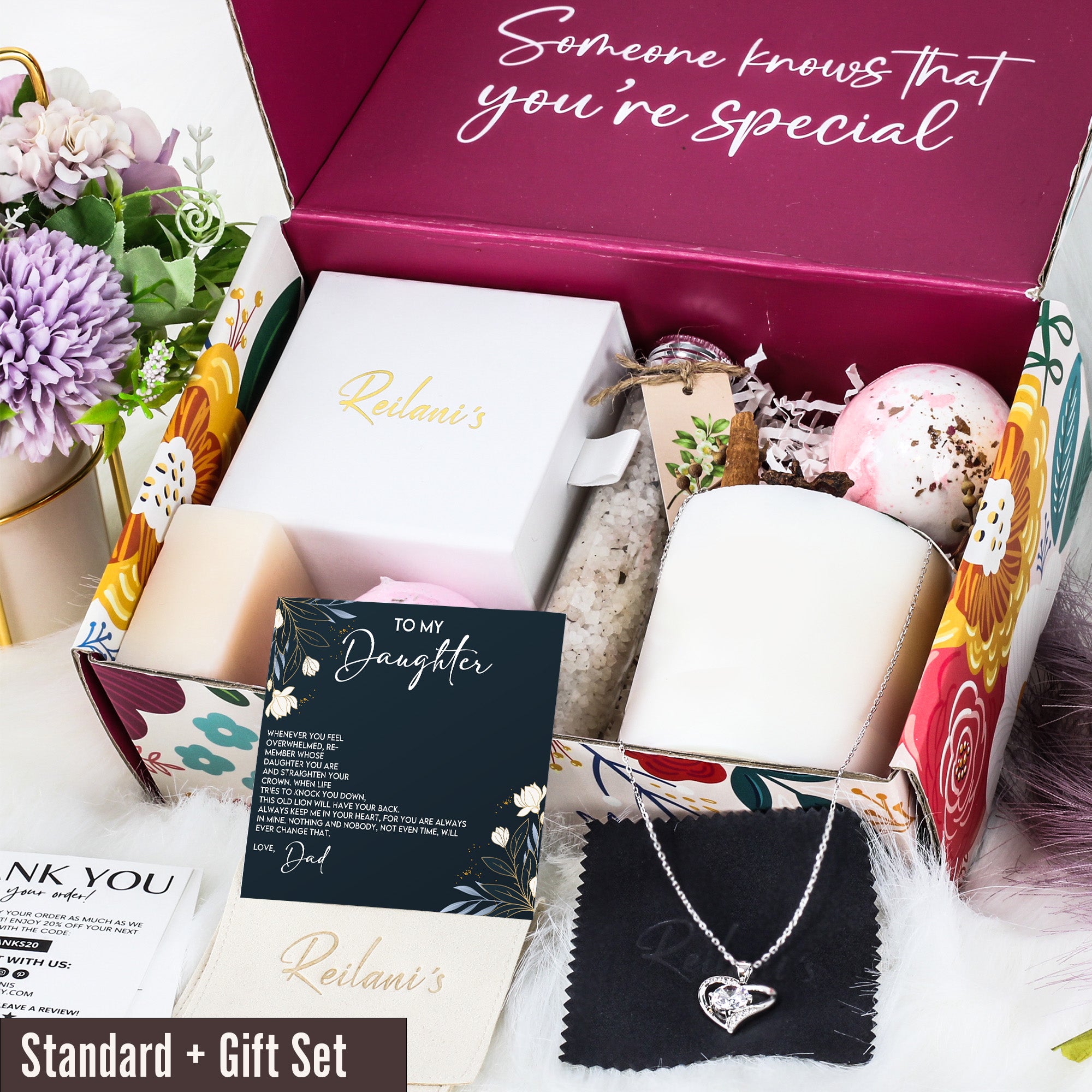 Personalized "To My Daughter" Infinity Knot Necklace – Sterling Silver Craftsmanship with Inspirational Message Card for Meaningful Gift-Giving - Image 6