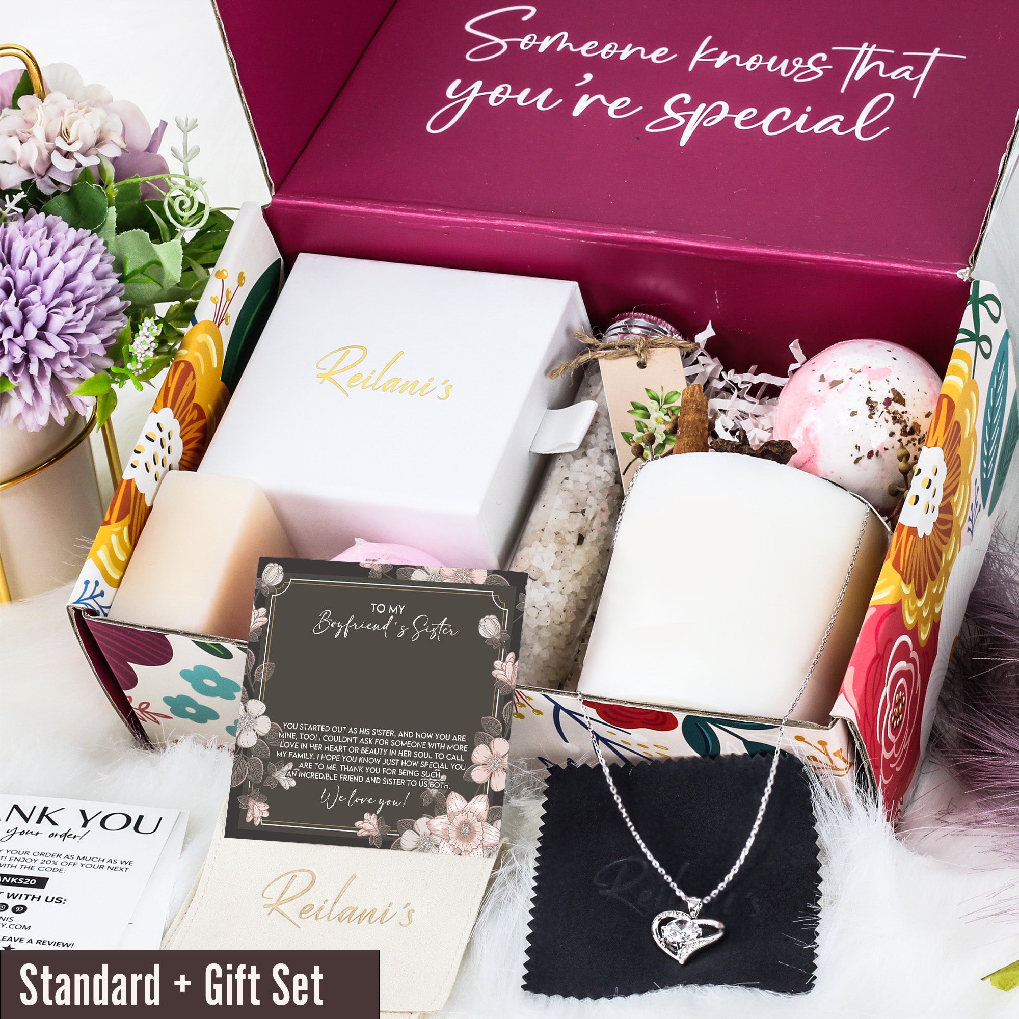 Elegant "To My Boyfriend's Sister" Knot Necklace - Personalized Gift with Heartfelt Message for Sisters, Handmade Jewelry - Image 6