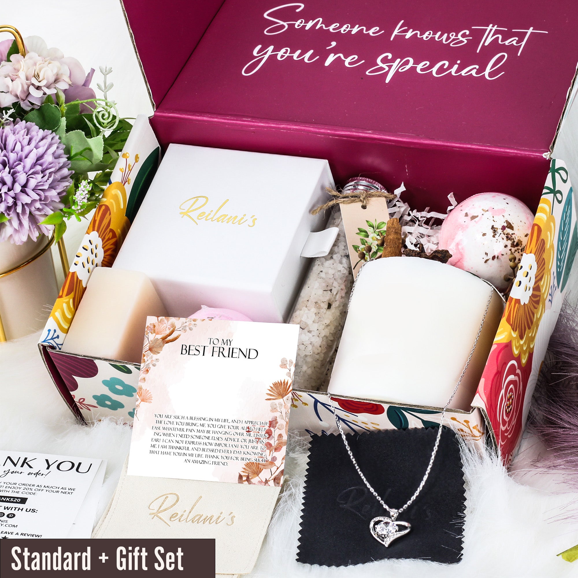 Elegant Silver Knot Necklace with Personalized Message Card - Perfect Gift for Your Best Friend - Image 6