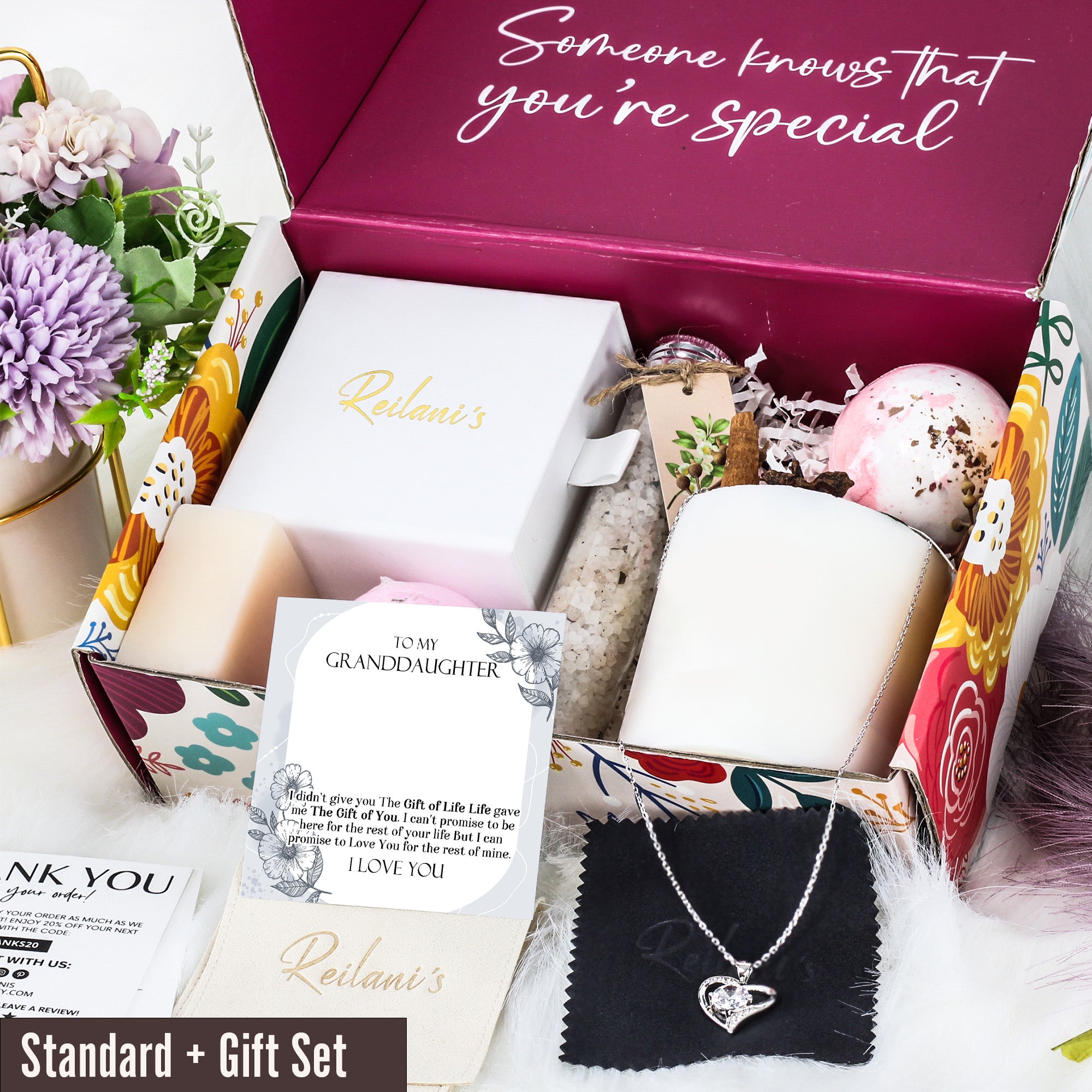 Personalized Granddaughter Necklace Gift with Heartfelt Message Card - Elegant Knot Design for Special Occasions - Image 6