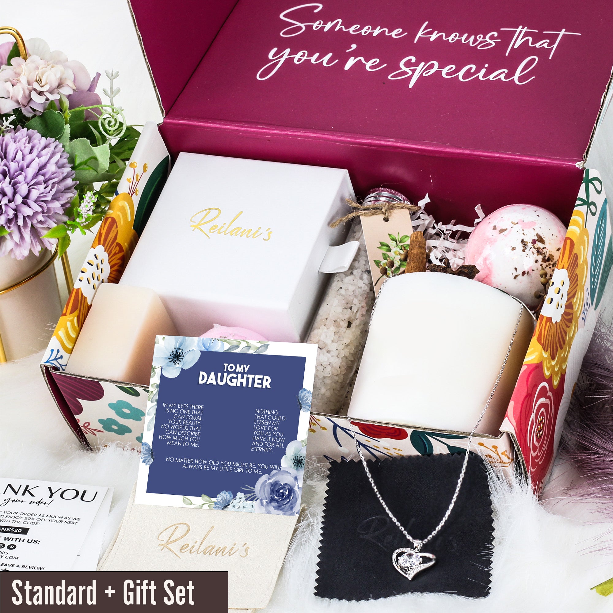 Personalized Daughter Necklace with Message Card - Handcrafted Infinity Knot Pendant in Sterling Silver - Image 6