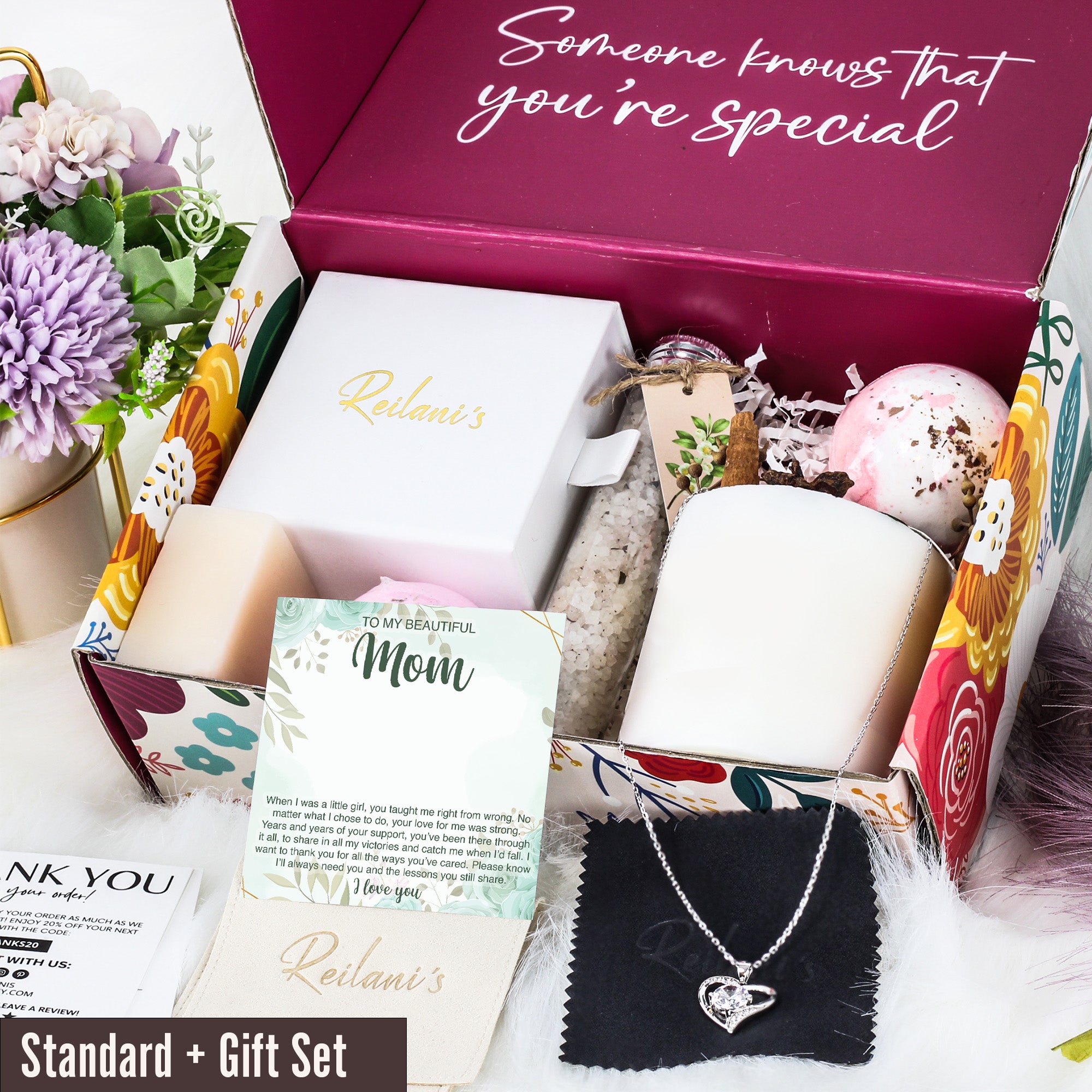 Personalized Silver Infinity Knot Necklace with Heartfelt Message Card - Perfect Gift for Mom on Mother's Day or Birthday - Image 6