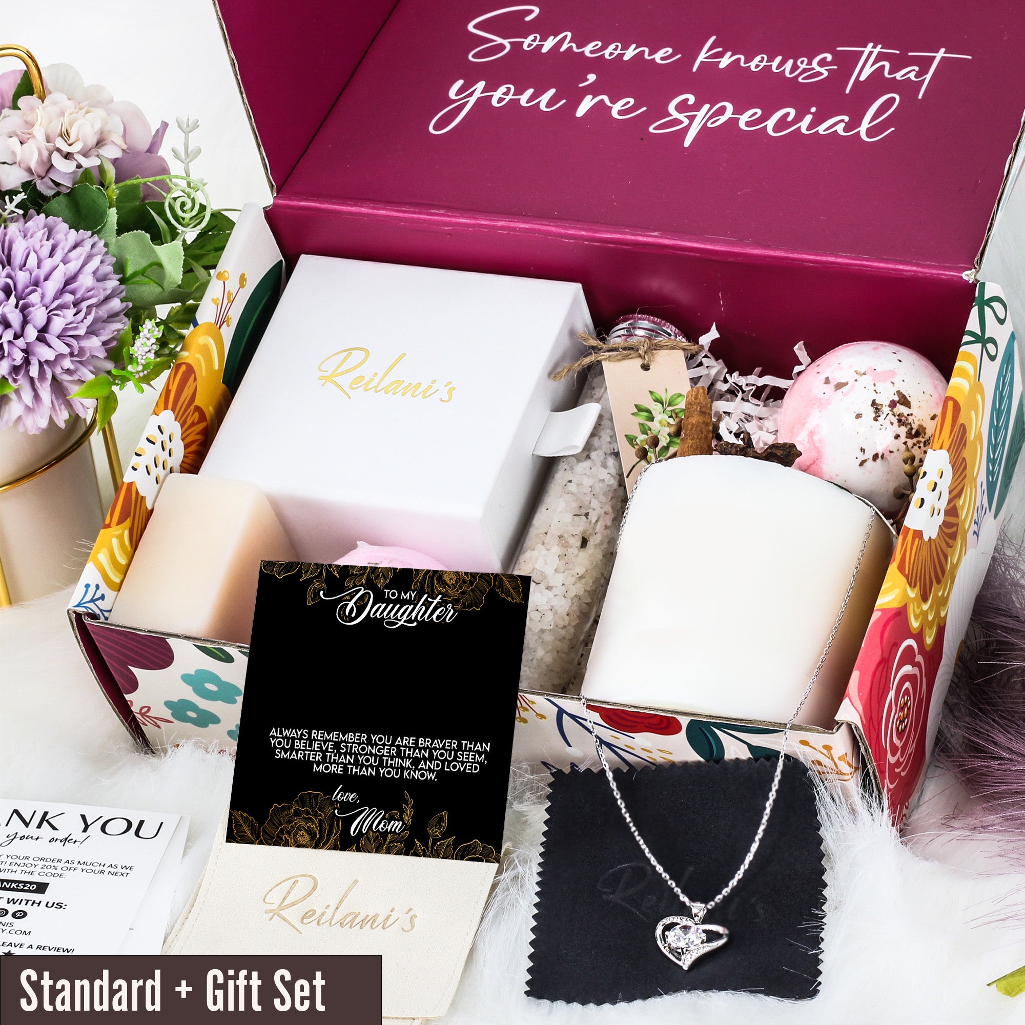 Personalized Message Card Necklace for Daughter – Premium Quality Knot Pendant with Heartfelt Sentiments from Mom - Image 6