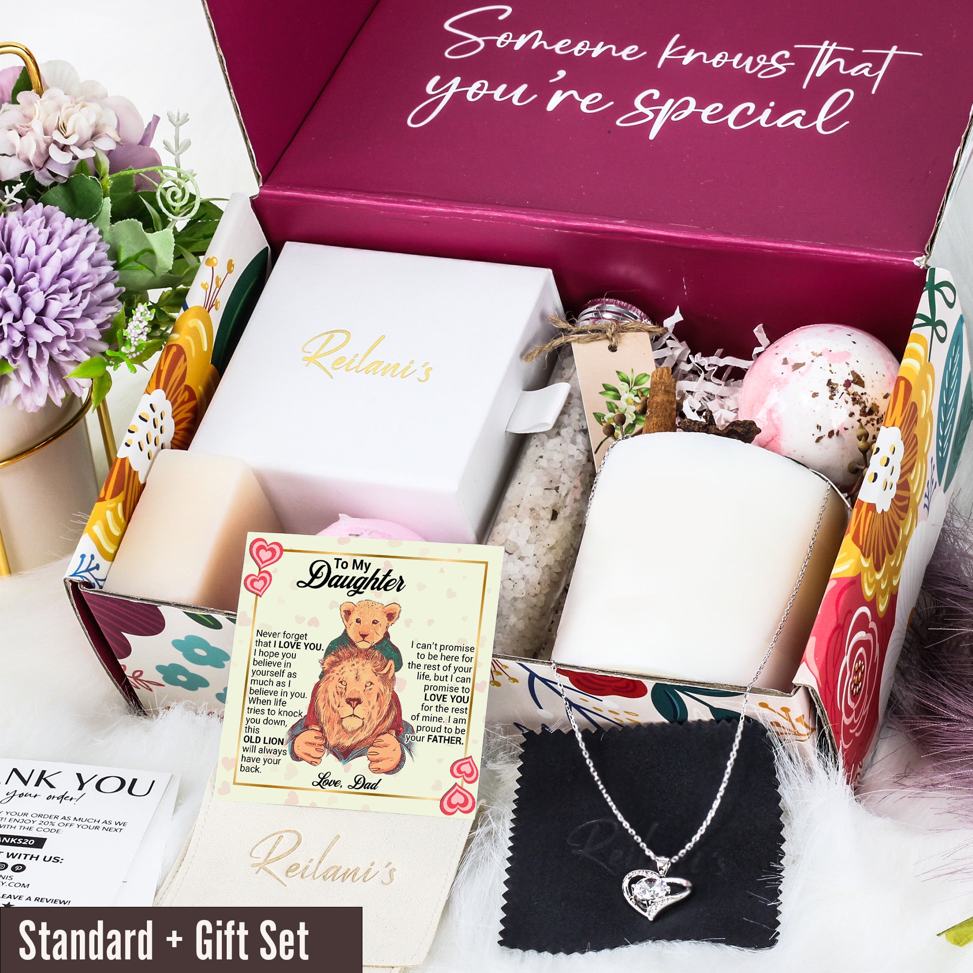 Handmade Personalized Message Card Necklace for Daughter - Sentimental Gift from Dad with Heartfelt Lions Design - Image 6