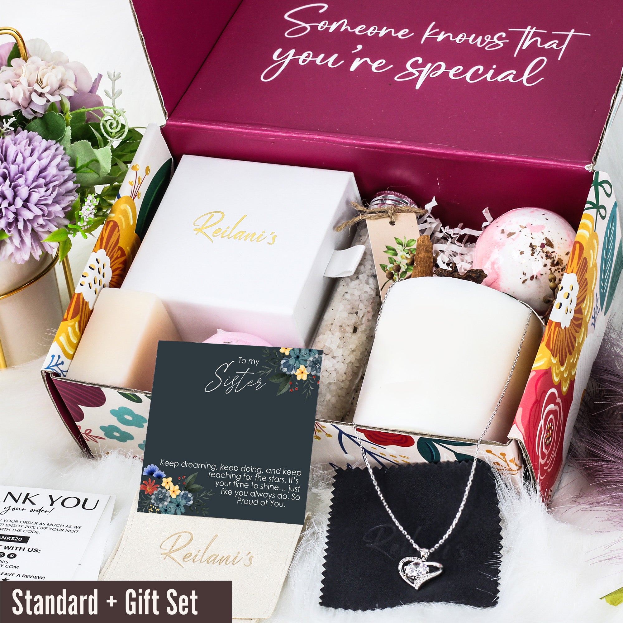 Personalized Sister Knot Necklace with Inspirational Message Card – Elegant Jewelry Gift for Special Occasions - Image 6