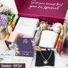 Personalized Wife Necklace with Knot Pendant and Floral Message Card - Ideal Unique Gift for Anniversaries and Birthdays - Image 6