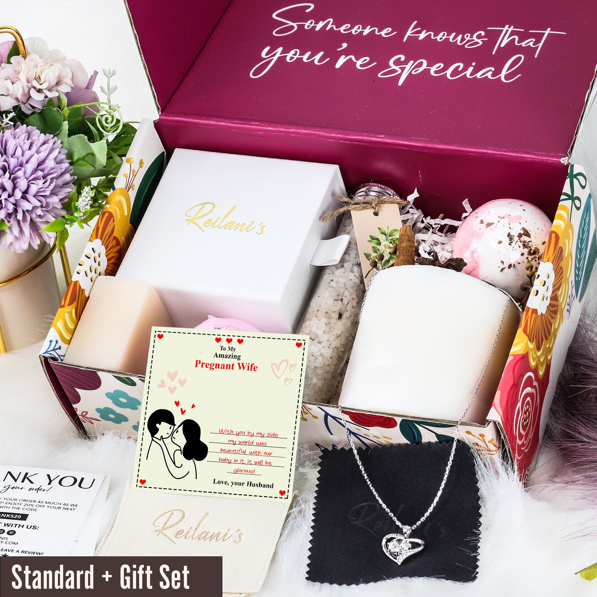 Elegant Personalized Necklace for Pregnant Wife - Thoughtful Gift with Heartfelt Message for Special Moments - Image 6